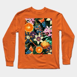 Tropical Orange Garden Long Sleeve T-Shirt